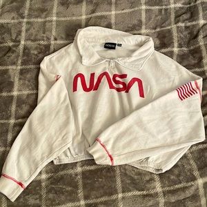 NASA cropped sweater with zip